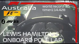 Lewis Hamilton Pole Lap Australia 2023(Game F1 2014 Mod 23)