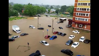 Сильные ливни с градом обрушились на Москву. 20 июня 2020 года.