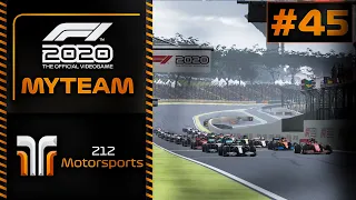 A CLASSIC BRAZILIAN GP! F1 2020 MY TEAM CAREER MODE #45 Season 2 Round 21 Brazilian GP