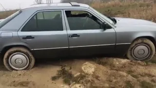 W124 4matic 4x4 test napedu off road jazda po plazy