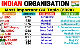 National Organisations and Headquarters 2024 | Indian Organisation | Current Affairs 2024