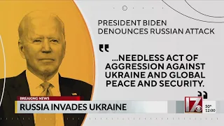 Russia invades Ukraine, what the White House is saying