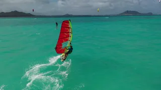 Calum Windsurfing At Kailua Bay In Oahu HI. Feb 27 2021.