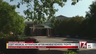 2 students, 1 staffer hospitalized after fights at middle school in Raleigh