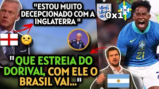 REPERCUSSÃO INGLATERRA 0X1 BRASIL PELO MUNDO. INGLESES DESAPONTADOS. ENCANTADOS COM ENDRICK