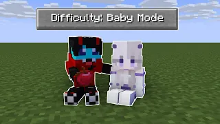 We Played Minecraft in BABY MODE!! Laptrip 😂