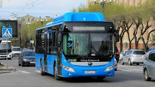 Поездка на газ.автобусе Yutong ZK6118HGA по маршруту №34 | Хабаровск