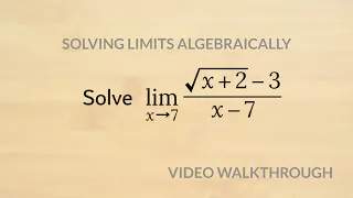 Multiplying by the conjugate [Example] [Algebraic limits]