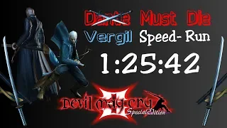 My Last DMC 3 Dante Must Die👽 mode SpeedRun WR 1:25:42 Run with Vergil