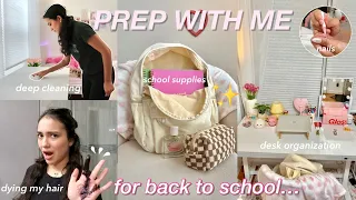 PREP for BACK TO SCHOOL with me 💘 glow up, desk organization, what's in my backpack