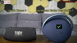 So sánh bass Loa Harman Kardon Onyx Studio 7 với Loa JBL Xtreme 3 - An Tuấn