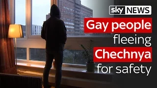 Gay man who fled Chechnya over fears for his life talks to Sky News