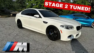 TAKING DELIVER OF A BMW M5 700 HP *STAGE 2 TUNED CRAZY POPS*