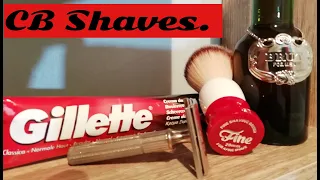 1938 - 1941 Gillette Tech Razor / Vintage Gillette Classic Shaving Cream...