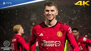 eFootball 2024 - Man United vs. Arsenal - Snow Gameplay | PS5™ [4K60FPS]