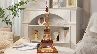 ✨New Arrivals🎉Rolife Night of the Eiffel Tower 3D Wooden Puzzle