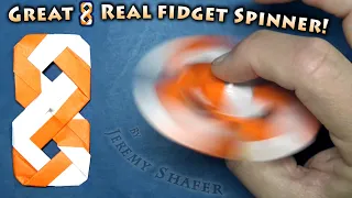 Great Eight 🎱 REAL Origami Fidget Spinner!🥏