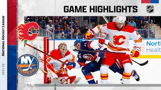 Flames @ Islanders 11/20/21 | NHL Highlights