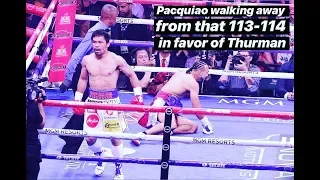 1st round knock down in Pacquiao-Thurman fight