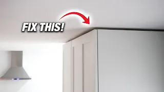 How To Fix GAP Above Cabinets Without Crown Mouldings! DIY