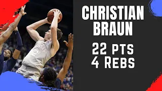 Christian Braun Highlights vs. Nevada | 12/29/21 | 22 Pts, 4 Rebs