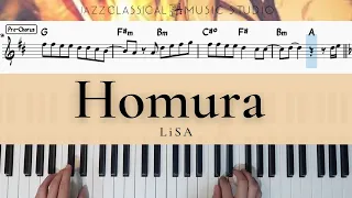 Homura 炎  - LiSA (Demon Slayer) | Piano Tutorial (EASY) | WITH Music Sheet | JCMS