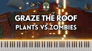 Graze the Roof - Piano Tutorial / Cover (Plants vs. Zombies) FREE MIDI