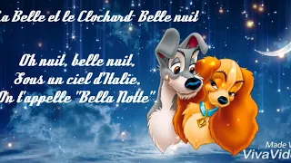 La Belle et le Clochard- Belle nuit (Lyrics)