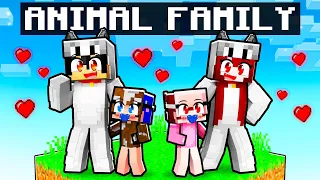 Having an ANIMAL FAMILY with LOVING BULLY in Minecraft!