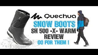 Quechua Men's Warm Waterproof Snow Hiking Boots - SH500 X-WARM ! Unboxing and Review ! Winter Boots