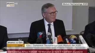 Flugzeugabsturz in Frankreich: PK von Germanwings zum Absturz am 24.03.2015