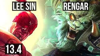 LEE vs RENGAR (JNG) | 7/0/13, 900+ games, Godlike | EUW Diamond | 13.4