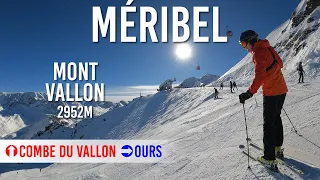 6.2km long run from Mont Vallon down to Méribel Mottaret in Les 3 Vallées