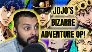 NON ANIME FAN Reacting to "JoJo's Bizarre Adventure Openings (1-13)"