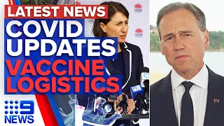 Coronavirus: NSW and Queensland case updates, Vaccine distribution deal | 9 News Australia