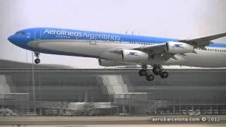 [HD 720p] AEROLINEAS ARGENTINAS A340-313X LANDING BARCELONA-EL PRAT "BARCELONA OPEN DAY 2012"
