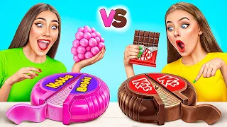 Real Food vs Chocolate Food Challenge with Wednesday Addams | Funny Challenges by Multi DO