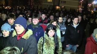 Wiec solidarnościowy z Ukrainą -- plac Solidarności w Gdańsku, 20 lutego 2014
