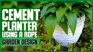 CEMENT PLANTER using a ROPE // Free tutorial // DIY, do it yourself // Garden design