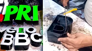 How to make 3D letter & making 3D Sign Board /impressive work of pasting 3d letter on the sign board