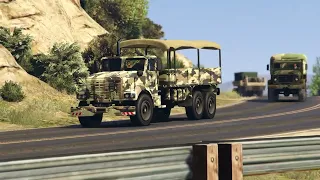 The Fighter Jets Attack on American Military Convoy | GTA 5