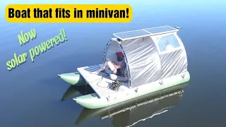 Solar powered boat that fits in minivan!