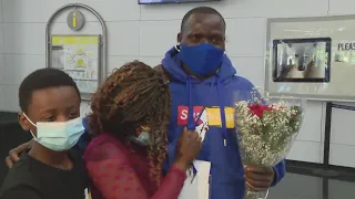 Separated nearly 5 years, refugee family reunites at O'Hare airport