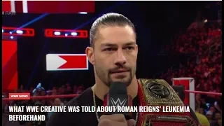 WHAT WWE CREATIVE WAS TOLD ABOUT ROMAN REIGNS LEUKEMIA BEFOREHAND