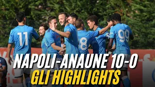 HIGHLIGHTS - #Napoli vs Anaune 10-0 doppietta di #Kvaratskhelia, gol anche per #Osimhen