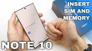 Samsung Galaxy Note 10+ How to Insert SIM Card & Micro SD