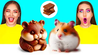 Челлендж. Шоколадная Еда vs Настоящая еда | Сумасшедшие Кулинарные Идеи от TeenChallenge
