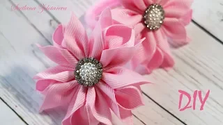 The simplest AND MOST BEAUTIFUL FLOWERS OF grosgrain RIBBONS KANZASHI Svetlana Zolotareva