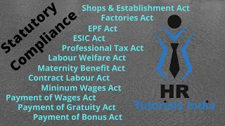 Statutory Compliance || Labour Law Compliance || HR Tutorials India || What is Statutory Compliance?