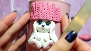 Мастер класс: Декор кружки из полимерной глины FIMO/polymer clay tutorial